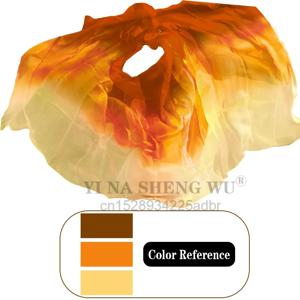 100% 실크 베일 숄 여성 스카프 코스튬 액세서리 벨리댄스 순수 천연 베일 맞춤 염색 찬양 실크 베일 브라운