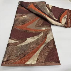 럭셔리 고품질 나이지리아 자카드 레이스 아프리카 Organza 브로케이드 레이스 원단 5 야드 프렌치 Tulle 파티 가운 드레스 봉제