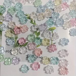 32Pcs, 클로버, 투명, 꽃, 플랫, 쥬얼리 액세서리, DIY, 펜던트, 쥬얼리 제작 용품