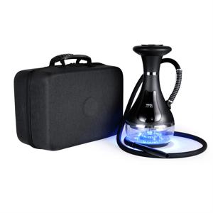 2025년 히트 상품 충전식 전자 후카 휴대용 스테인리스 스틸 아크릴 후카 충전 LED 디스플레이 치카 시샤 세트