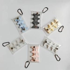 다채로운 휴대용 동전 클립 정리함 소형 지갑 분실 방지 클립 일본 화폐 분류 여행용 투명 카드 케이스