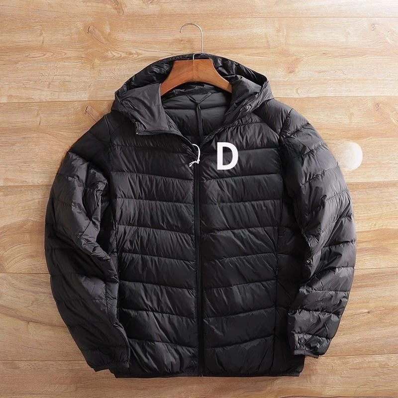 가볍고 따뜻한 다운 코튼 재킷! 가을 겨울 남성용 얇고 편안한 심플한 매치 가능한 후드 코튼 탑 남성용 아우터웨어