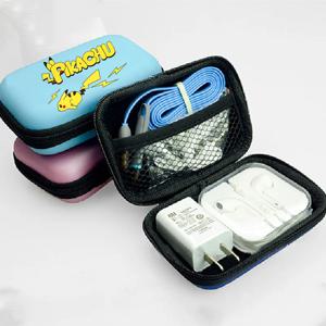 피카추 포켓몬 휴대용 여행용 보관 가방 애니메이션 카드 보호 상자 주최자 헤드셋 USB 데이터 케이블 가방 어린이 선물