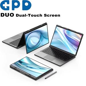 2025년 신제품 GPD DUO 13인치 듀얼 터치 스크린 AMD AI 9 HX 370 프로세서 64GB RAM 2TB SSD 휴대용 비즈니스 노트북