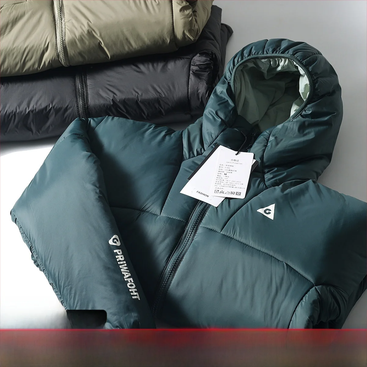 방수 다운 코튼 재킷 남성용 겨울 스포츠웨어 캐주얼 후드 따뜻한 두꺼운 긴 소매 표준 핏 단색