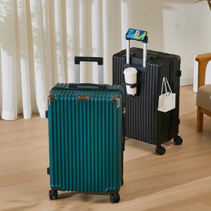 26-28인치 여행용 캐리어 핸드헬드 수하물 비밀번호 박스 컵 홀더 휴대폰 거치대 사이드 훅 유니버설 휠 대용량