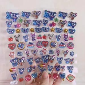 새로운 디즈니 만화 천사 블루 젤리 스티커 일본 이미지 3D 릴리프 장식 전화 케이스 DIY 장식 보상 스티커 장난감