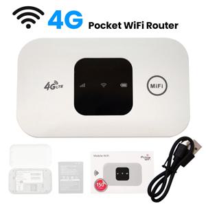 150Mbps 모바일 핫스팟 2100mAh 4G 포켓 와이파이 라우터 무선 모뎀(SIM 카드 슬롯 포함) 4G 무선 라우터 넓은 적용 범위