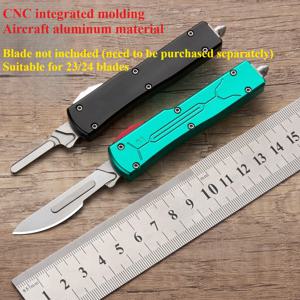 고급 유틸리티 나이프 핸들 도구(날 없음, 23/24 날에 적합), CNC 가공, 항공 알루미늄 소재
