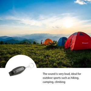 야외 캠핑 하이킹 낚시 보트 타기를위한 나침반 온도계 돋보기와 다기능 생존 호루라기 3개