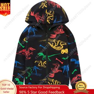 TLAENSON 어린이 공룡 후드티 소년 소녀용 풀오버 후드 유아용 스웨트셔츠