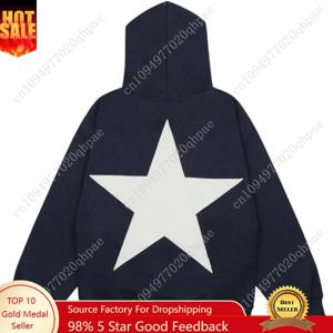 Aelfric Eden Star 후드티 Y2k 오버사이즈 그래픽 후드티 미적 90년대 크루넥 스웨트셔츠 긴팔 풀오버 탑