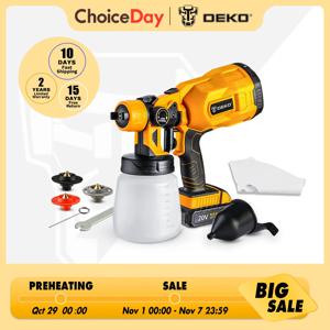 다이나믹 에어쿠션 데코 스프레이건 고출력 가정용 전기 페인트 분무기, 배터리 없음, 초보자에게 딱 맞는 3 깍지 쉬운 스프레이 청소, 20V, 220V