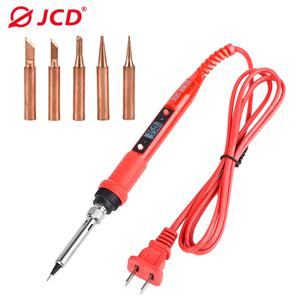 JCD 80W 전기 납땜 인두 220V 110V 가변 온도 납땜 인두 LCD 디스플레이 용접 수리 도구 납땜 인두 팁