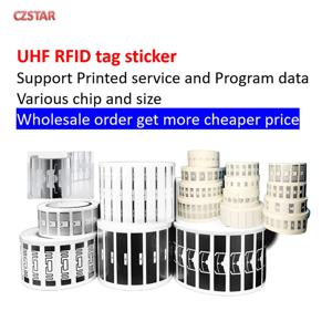 Czstar UHF RFID 태그 스티커, 접착식 UHF RFID 태그 라벨, 습식 인레이, 860-960MHZ UHF, 장거리 1-25m, epc gen2 RFID 스티커, 10 개