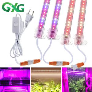 220V LED 성장 바 빛 75LED 50cm Phytolamp 전체 스펙트럼 식물 온실 텐트 꽃 파종에 대 한 스위치와 램프 성장