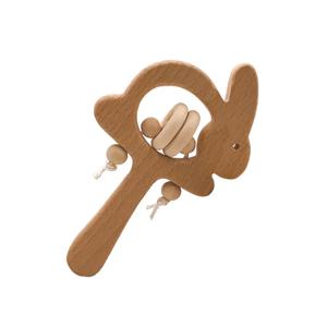 나무 딸랑이 너도밤 나무 곰 손 젖니가 남 나무 반지 아기 딸랑이 놀이 체육관 몬테소리 어린이를위한 대화 형 장난감 교육 장난감