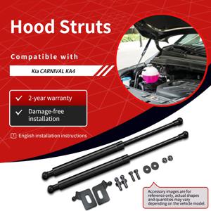 SEMTAY 기아 카니발 4세대 KA4 본넷 쇼바 서스펜션 리프트 후드댐퍼 개조 한 쌍 1년 제한 보증(한국어 설명서 포함)