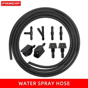 범용 앞 유리 와셔 노즐 호스 튜브 파이프, 1 m, 2 m, 3 m, 4m, 커넥터 T Y 스트레이트, 앞 창문 헤드라이트 펌프, 자동차 부품
