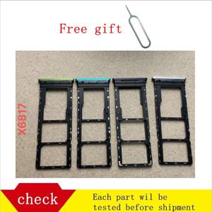 Tecno Infinix 용 SIM 카드 트레이 참고 12i x6819 Ch6/n camon18 핫 12x6817/b SIM 카드 어댑터 및 마이크로 SD 카드 트레이