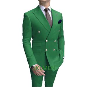 연청 스모킹 재킷 바지, 골드 버튼, 파티 턱시도, 원피스 더블 브레스티드, 웨딩 신랑 정장