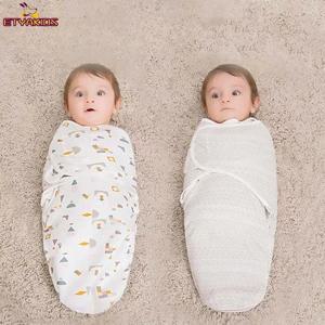 뜨거운 판매 아기 침낭 신생아 아기 Swaddle Wrap 100% Cotton Baby Blanket Swaddling Wrap Sleepsack for 0-6 Months Infant