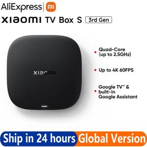 재고 있음 글로벌 버전 Xiaomi Mi TV Box S 3세대 4K UHD Bluetooth 5.2 Wifi6 2GB 32GB Google TV Google Assistant 미디어 제어