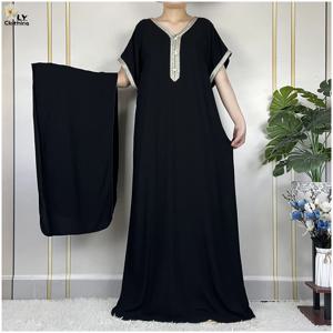 새로운 여름 Kaftan Abaya 2023 여성을위한 아프리카 드레스 전통 의류 이슬람기도 복장 터키 이슬람 느슨한 가운 라마단
