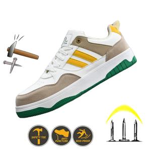 남녀공용 강철 발가락 안전화, 경량 작업 스니커즈, 펑크 방지 작업화, 건설 안전 워커