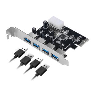 4포트 USB 3.0 PCI-E 확장 카드 PCI Express PCIe USB 3.0 허브 어댑터 4포트 USB 3.0 컨트롤러 USB 3 0 PCI e PCIe Express