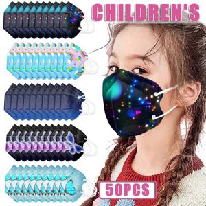 어린이 야외 방진 얼굴 보호 마스크, 일회용 고밀도 마스크, 2-10 세, 5 층