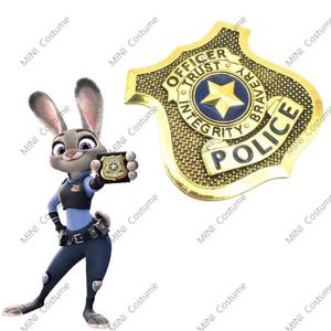 Zootopia 액세서리 코스프레 쥬얼리 경찰 배지 디즈니 배낭 쥬얼리 Judy Hopps 여성용 브로치 핀