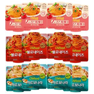 롯데푸드 쉐푸드 스파게티 3종 각 4개 즉석 파스타