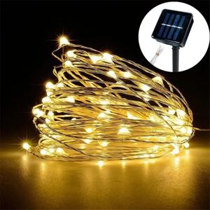 1pc 12m 100leds 태양 문자열 요정 조명 야외 경로 Garlands 램프 파티오 방수 크리스마스 웨딩 가든 가로등