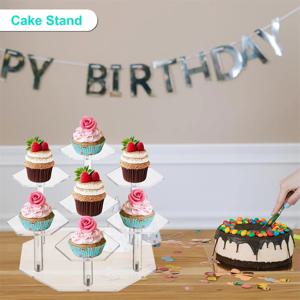 7 계층 아크릴 디스플레이 스탠드 웨딩 음식 디저트 작은 항목 스토리지 랙 애니메이션 인형 모델 립스틱 화장품 디스플레이 스탠드