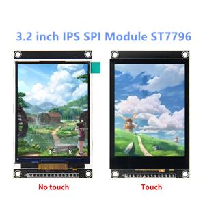 3.2 인치 SPI 직렬 포트 TFT LCD 정전식 터치 스크린 디스플레이 모듈, 240*320 IPS 버전 블랙