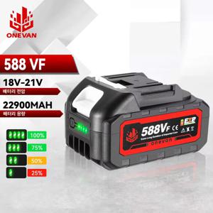 ONEVAN 충전식 588VF 리튬 이온 배터리 22900mah Li-lon 배터리 Makita 18V 배터리 핀 전기 렌치 전동 공구