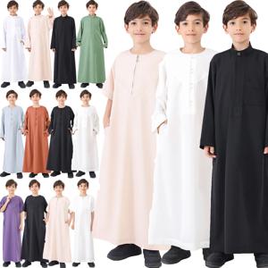 Eid 남아용 무슬림 의류, 사우디 아랍 가운, 아바야 카프탄 기도, 이슬람 의류, 어린이 아바야 원피스, 라마단 주바 토브, 젤라바