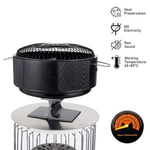 5 블레이드 열 구동 스토브 팬 독립형 통나무/목재/펠렛 버너 Ecofan 효율적인 열 분배 조용한 가정용 벽난로 팬