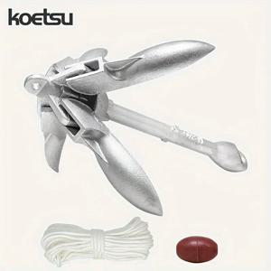 1PCS 3.3lb 하드 앵커 접이식 아연 도금 로터스 앵커 낚시용 풍선 보트, 카약, 카누, SUP 패들 보드에 적합