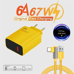 67W USB 충전기 벽면 고속 충전기 EU US 플러그 어댑터 120W USB 타입 C 엘보우 데이터 케이블 USB 퀵 차지 3.0 충전 플러그
