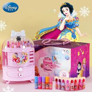 디즈니 귀여운 소녀 백설공주 엘사 진짜 화장품 메이크업 세트, 뷰티 메이크업 박스, 오리지널 박스 포함, 어린이 생일 선물