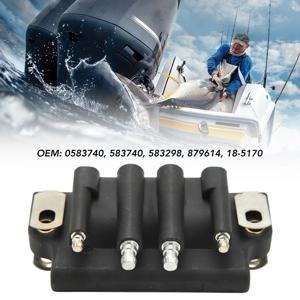 선외 듀얼 플러그 와이어 점화 코일 0583740 교체, 존슨 에빈루드 2 HP 2.3 HP 2.5 HP 3 HP 3.3 HP 4 HP 6 HP 8 HP