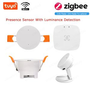 스마트 라이프 Zigbee 인간 존재 감지기 Tuya Wifi MmWave 레이더 Pir Montion 센서, 스마트 홈용 휘도 감지 기능 포함