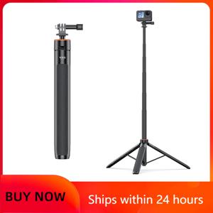 DJI Action 4/Pocket 3/Gopro/Instar 360/DSLR 및 스마트폰용 1.38M 조절식 셀카봉 삼각대 ​