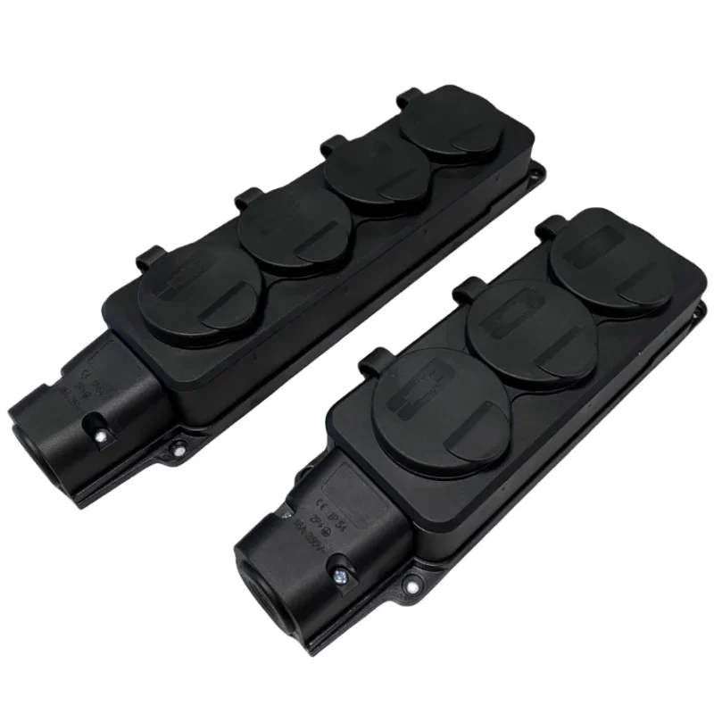 EU 독일 3/4구 방수 아웃렛 레인 플러그 커버 포함 독일 러시아 무선 연장 전원 스트립 IP54 16A 3500W