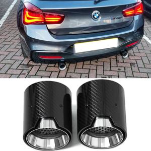 2 개/몫 BMW 2 시리즈 F22 F23 M235i M240i F20 F21 M135i M140i M 성능 탄소 섬유 자동차 배기 팁 ID60mm 머플러 팁