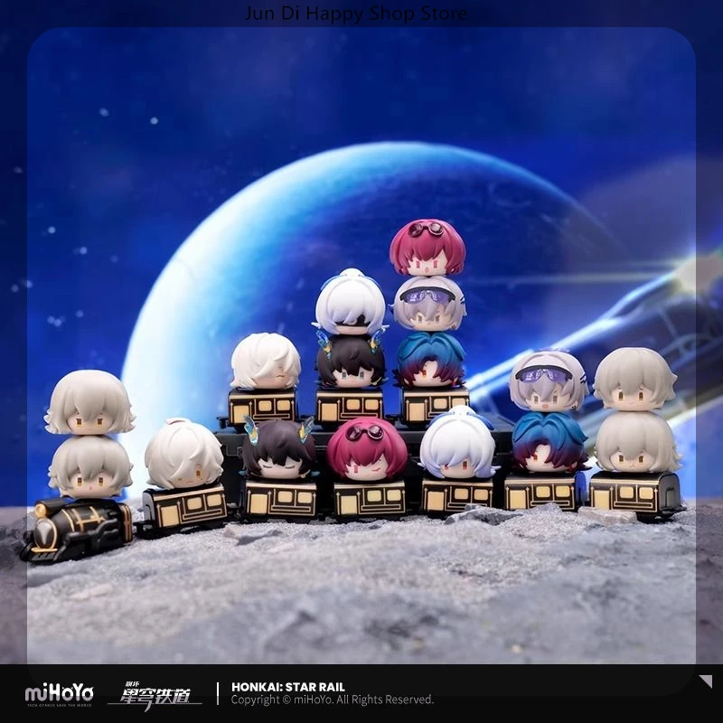 Honkai: 스타 블라인드 박스 V1 귀여운 입상 Mihoyo 모델 만화 컬렉션 홈 인테리어 서프라이즈 선물 재고 있음
