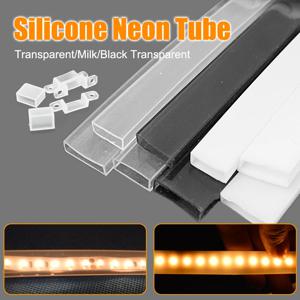 2835 5050 1210 LED 실리콘 튜브 유연한 보호 커버 투명/유백색/검정색 8-12mm Led 라이트 스트립 방수