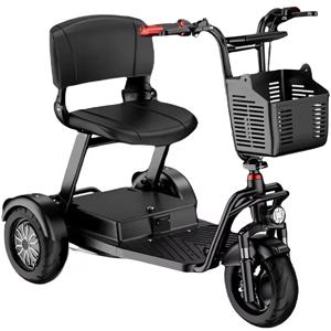 접이식 3륜 전동 스쿠터 가족용 성인용 강력한 1000W 미니 전기 삼륜차 노인용 조립 완료 탈착식 배터리